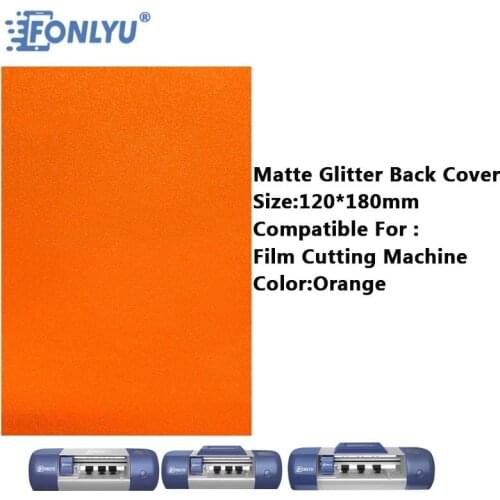 FONLYU Orange Matte Glitter Telephone Stickers Back Cover Protector Film Cutting Machine For Iphone 11 Skin Paster Rear Film
