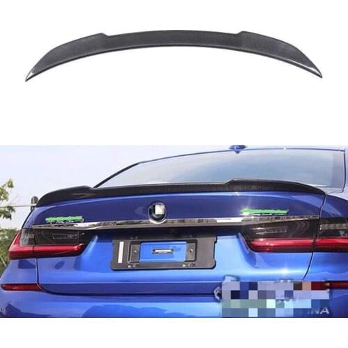 Use For BMW 3 Series G20 Spoiler 2020 Year Sedan 4-door Glossy Real Carbon Fiber Rear Wing CS Style Sport Accessories Body Kit
