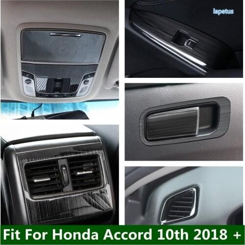 Air Conditioning AC Vent Outlet / Roof Reading Lights Cover Trim For Honda Accord 10th 2018 - 2021 Stainless Steel Accessories