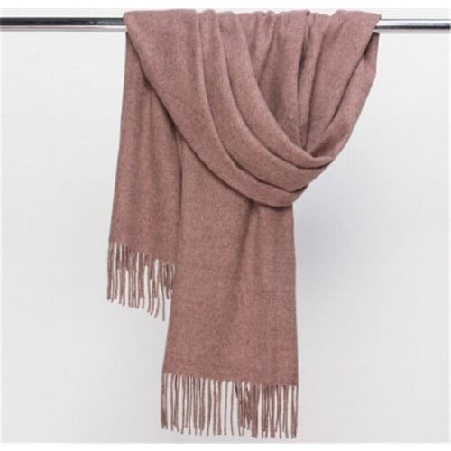 New fashion wool blend thick woven solid color lare size scarfs shawl pashmina for unisex 70x200cm