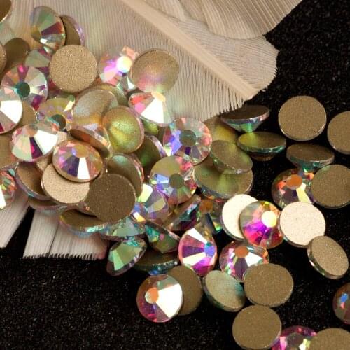 A2058 Non Hotfix SS16 1440Pcs Crystal AB Nail Rhinestones Crystal Nail Studs Manicure Self Adhesive Nail Art Decorations