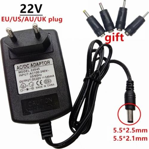 Universal 22V power Adapter Supply ac/dc Converter 220v TO 22 VOLT adaptador 0.5A 0.545A 0.818A 1A 1.5A 2A adaptor DC Jack PLUGS