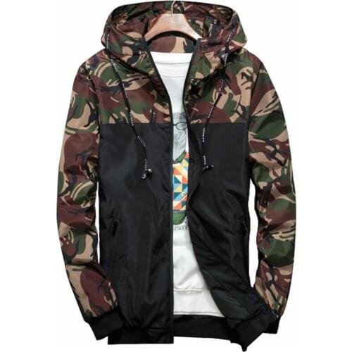 2020 Windbreaker Jacket Men Hooded Camouflage Bomber Jackets Mens Streetwear Hip Hop Outerwear 6XL Army Camo Coat Brand Clothing