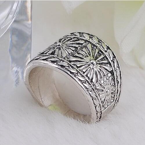 Vintage Silver Plated Rings For Women Fashion Jewelry Punk Lovely Ring Men Finger Accessories Retro Rings