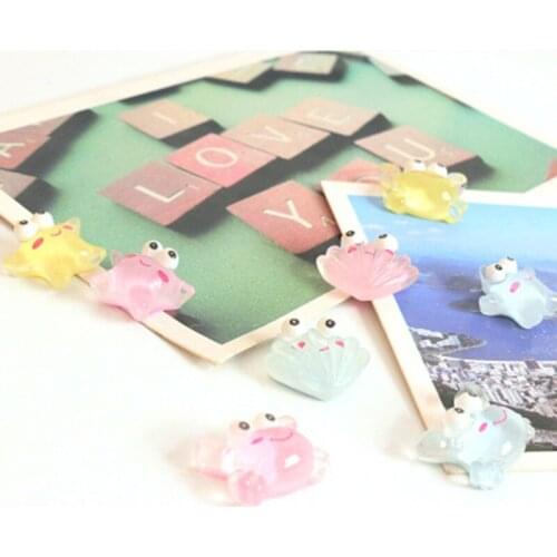 ZOCDOU 5 Pieces Starfish Crab Shell Small Statue Little Figurine Crafts Figure Ornament Miniatures