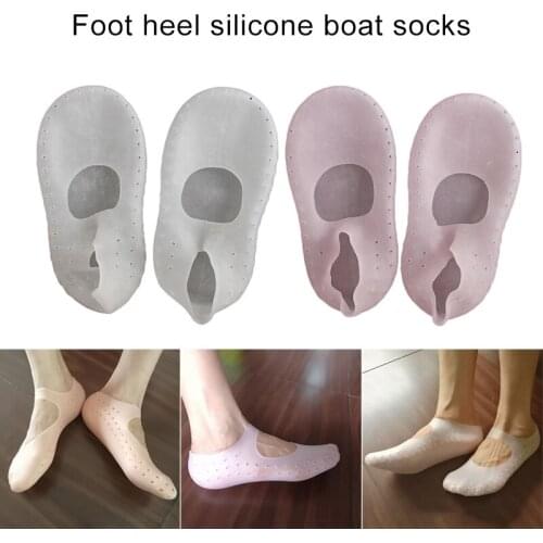 Newly 1 Pair Silicone Gel Heel Sock Moisturizing for Cracked Foot Skin Care 19ing