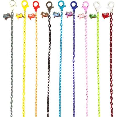 2pcs Adjustable Anti-Lost Face Cover Lanyard Dinosaur Pendant Chain Necklace Strap Face Cover Holder Ear Saver Supplies J2Y