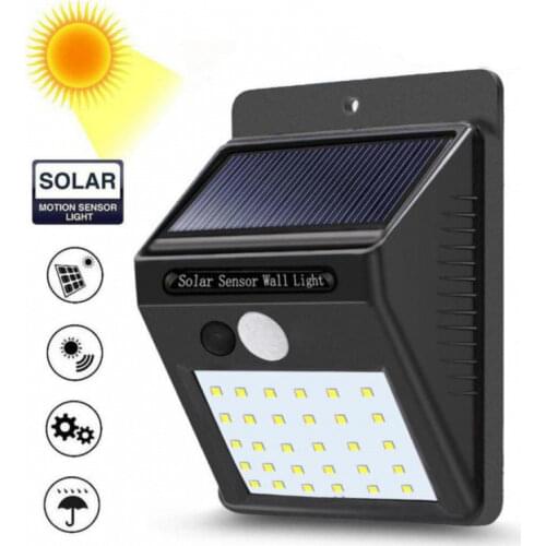 20-100 LED Solar Led Light Outdoor Solar Lamp PIR Motion Sensor Wall Light Waterproof Solar Sunlight Powered Garden Street Light