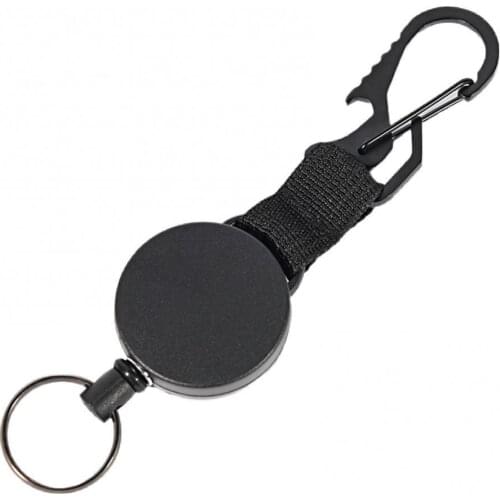 80% Hot Sale Multi-function Retractable Keychain Anti-lost Outdoor Carabiner Fishing Keyring