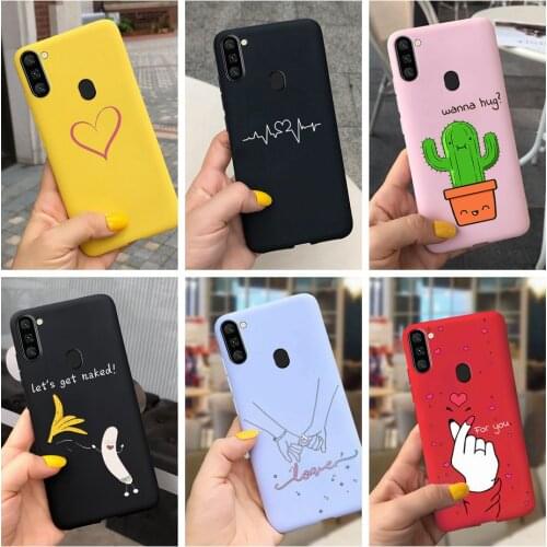 For Samsung Galaxy A11 M11 Phone Case Luxury Soft Candy Painted Slim Bumper Cover For Samsung A11 A 11 A115F M 11 Cases 6.4 inch