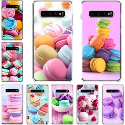 Dessert ice cream Macaron Food Phone Case For Samsung Galaxy A71 A70 A51 A50 A41 A40 A30 A21 A10 A01 A90 A20S A20E A10S M30S A6