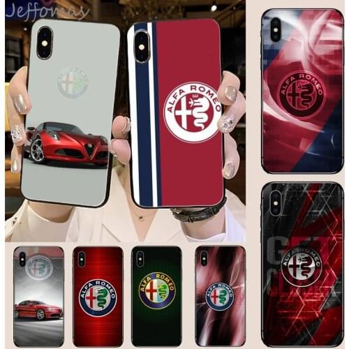 Super Car Alfa Romeo Logo Coque Shell Phone Case For iphone 5 5S SE 5C 6 6S 7 8 plus X XS XR 11 PRO MAX