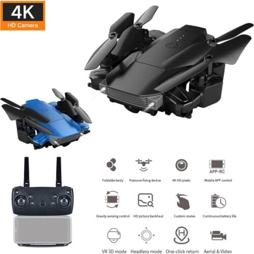 K2 RC Drone 4K Dual Camera Fixed-height Quadcopter Folding One Key Return WiFi FPV Remote Control Helicopter Dron Childrens Toy