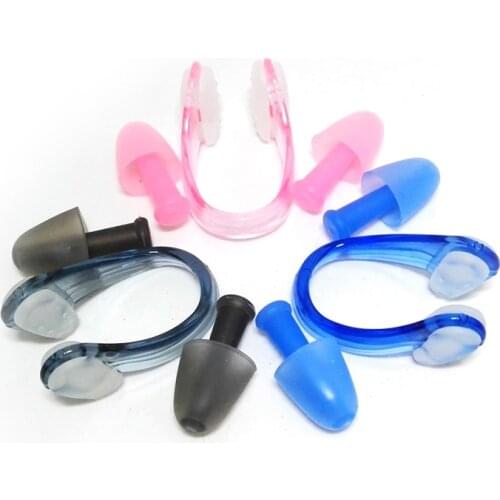 E1087 Comfortable High-grade professional swimming nose clip +Super soft silicone waterproof earplugs Diving supplies Nose clip