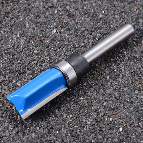 1pc 1/2" 1/4" Shank Woodworking Router Bit Flush Trimming Tool 6.35mm Cemented Carbide Template Wood Grove Milling Cutter