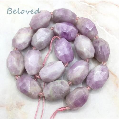Faceted Purple Mauve Jades Nugget Loose Beads,Irregular Purple Quartz Gems Stone Jewelry Making Beads, BG18297