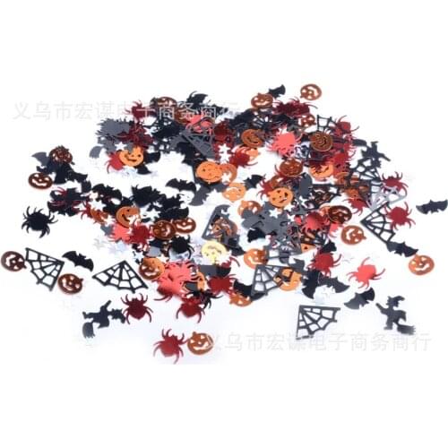 Halloween pumpkin Spider Bat sequins15grams Acrylic Sequins PVC Flat for DIY Card Making Craft Color Collection