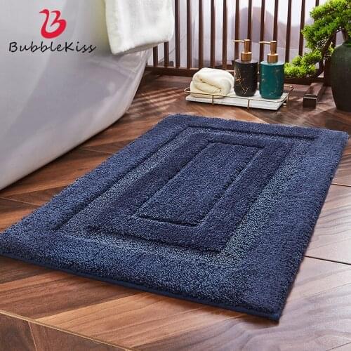 Bubble Kiss Bathroom Carpet Solid Color High Quality Bathroom Rug And Flocking Anti Slip Mats Toilet Door Mat Bath Floor Carpet