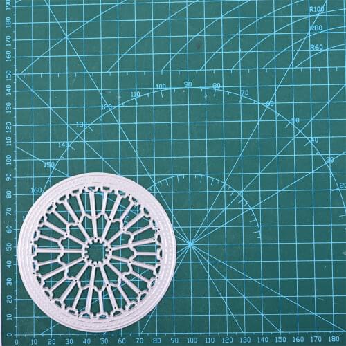 Circle Hollowed Background DIY Craft Metal Cutting Die Scrapbook Embossed Paper Card Album Craft Template Stencil Dies New 2021