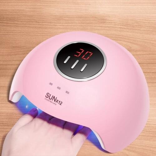 Sun 54W Nail Lamp Three Timer LED/ UV Phototherapy Lamp Auto Sensor Lamp Suit For All Gel Nail Base Top Coat Nail Tools