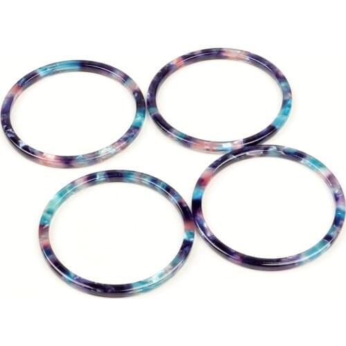 Leopard Print,Tortoise Shell Earring Charm,Acetate Acrylic Beads,Circle Shaped,Boho,Earring Parts,Ohrringe finding,44mm-ACE248