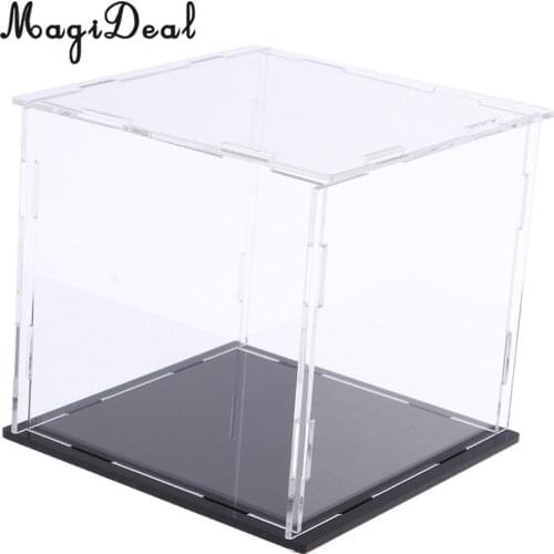 MagiDeal Square Acrylic Display Case Dust-proof Show Box for Plane Car Boat Model 6*6*6inch