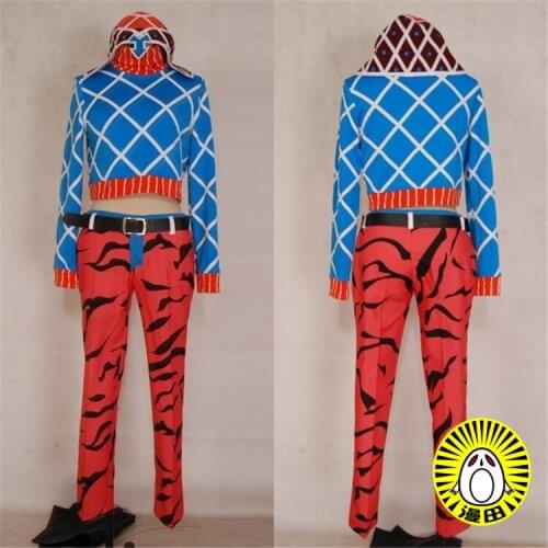 JoJos Bizarre Adventure: Golden Wind Guido Mista Cosplay Costume Mens Jumpsuit Outfit Halloween Costume Costom Made
