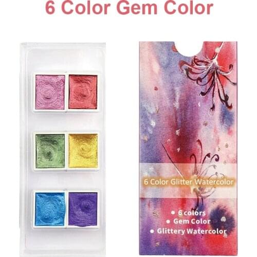 Aquarelle watercolor paints set Glitter Watercolor paints Metallic Solid Colors Metal case for Art Painting Watercolour