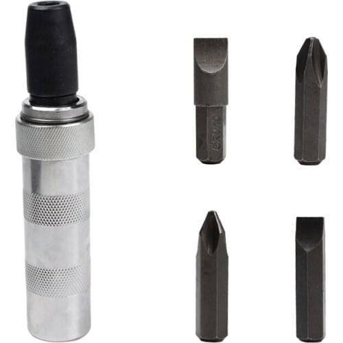 5pcs Multi-purpose Heavy Duty Shock Screw Driver Chisel Bits Tools Socket Kit Impact Screwdriver Set With Case Flat