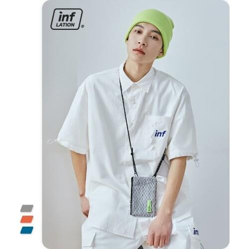 INFLATION Harajuku Plaid Messenger Bag Women Cool Waist Bag 2021 New Chest Bag For Men Japanese Streetwear 451AI2020