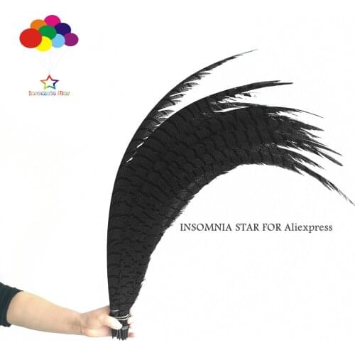 Natural Black Lady Amherst Pheasant Feathers 80-100cm/32-40 Inches Wedding Accessories Stage performance diy Carnival