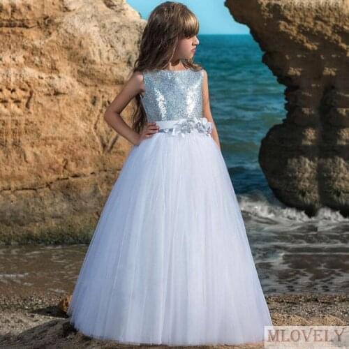 Sky Blue Princess Short Sleeved Kids Special Ocassion Dress Pageant Dress with Bows for Girls Aged 2-14 Years