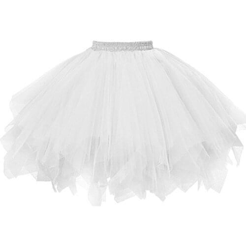 New 2018 Short Petticoat Tulle Skirts Womens Elastic Stretchy Layers Summer Adult Tutu Skirt Underskirt Rockabilly