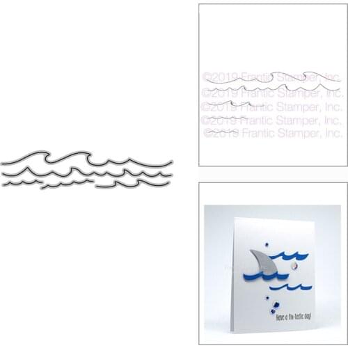 2021 New Making Waves Sea Metal Cutting Dies for DIY Scrapbooking Decoration and Card Making Paper Craft Embossing No Stamps