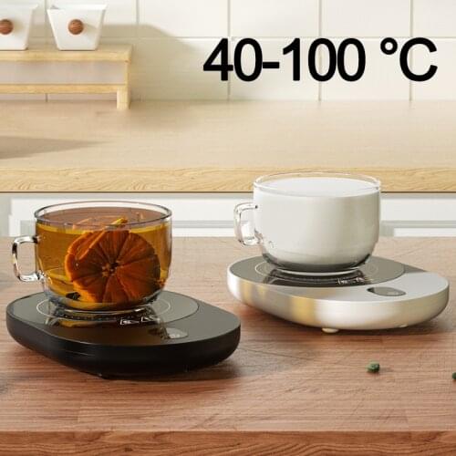 200W Cup Heater Coffee Mug Warmer 100°C Hot Tea Maker Warmer Coaster Electric Hot Plate 5 Gear Heating Pad with Timer 220V
