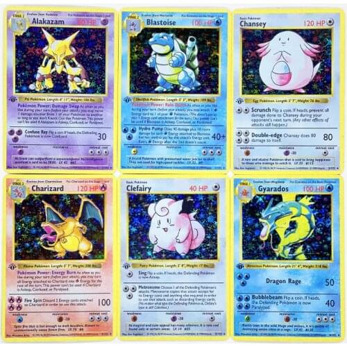 Pokemon 55pcs/set Charizard Pikachu Perfect Reproduction Card Super Game Collection Anime Cards Toys for Children Christmas Gift