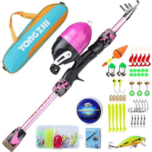 Sougayilang 1.5m Kids Fishing Rod Reel Combos Telescopic Portable Spinning Fishing Pole and Reel Combo for Boys,Girls and Adults