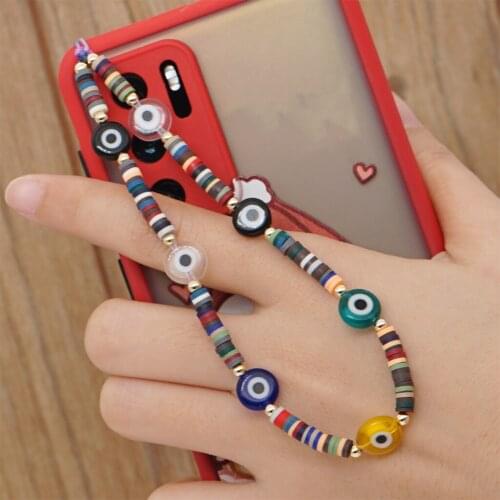 Evil Eye Beaded Phone Lanyard Phone String Car Key Wallets MP3 U Disks Decor