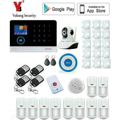 Yobang Security WIFI Home Security Alarm System DIY KIT IOS/Android Smartphone App with Door/Wireless Smoke Alarm