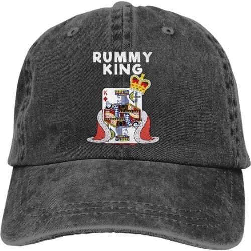 Rummy Funny Rummy Card Game King Baseball Cap cowboy hat Peaked cap Cowboy Bebop Hats Men and women hats