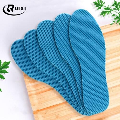 Health Cool Deodorant Insoles Breathable Sport Shoes Pad Big Mesh Cloth Wormwood Absorb-Sweat Insert Soles for Unisex