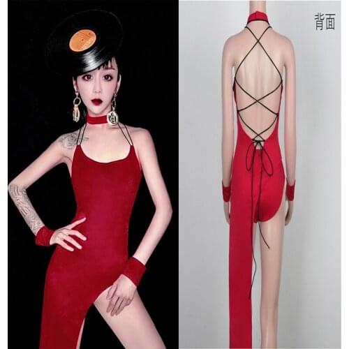 DJ female singer anchor dress DS performance costume new sexy pole dance nightclub bar dance clothes