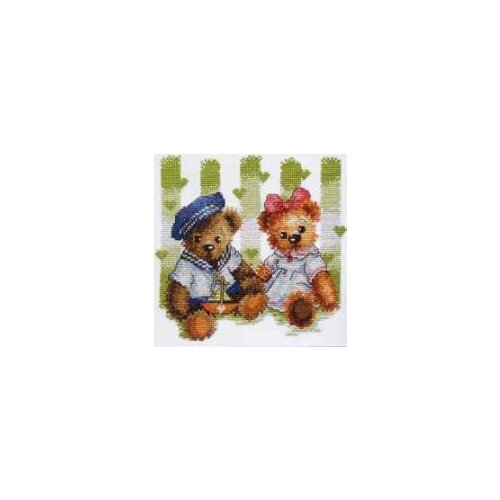 Gold Collection Counted Cross Stitch Kit Luxury Bear Two Bears dome 40805
