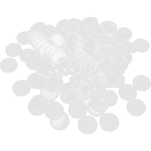 100pcs 33mm Clear Round Case Coin Plastic Capsules Holder Container New