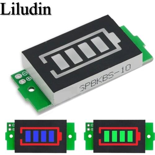 1S 3S 4S-8S Single 3.7V Lithium Battery Capacity Indicator Module 4.2V Blue Display Electric Vehicle Battery Power Tester Li-ion