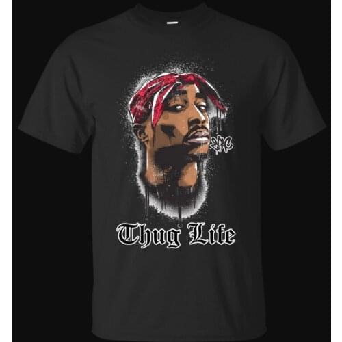2pac Tupac Hip Hop Legend Tupac Shakur Thug Life T-Shirt. Summer Cotton Short Sleeve O-Neck Mens T Shirt New S-3XL