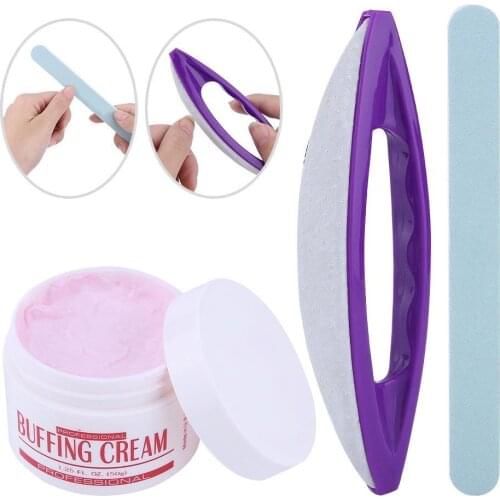 3Pcs/Set Nail Art Waxing Polishing Grinding Buffing Cream Buffer Manicure Kit для плиты