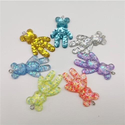 5pcs Multicolor Cute Bear Candy Polymer Slime Box Toy For Children Charms Modeling Clay DIY Kit Accessories Kids Plasticine Gift