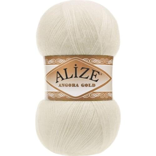 Angora Gold Hand Knitting Rope Yarn Wool Color Code: 01 Cream