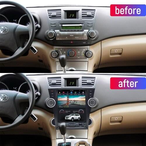 12.1Inch Android 9.0 Car Navigation GPS For Toyota Highlander 2012-2014 Multimedia Player WIFI DSP BT SWC Radio 2Din No DVD Play